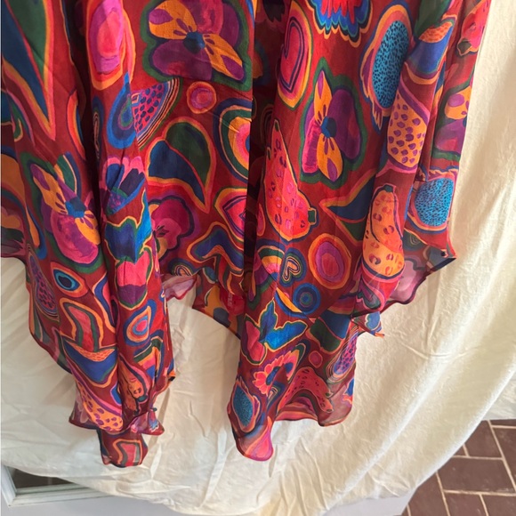 Farm Rio  Lisa Print  Red Midi Dress Anthropologie NEW XS - Picture 7 of 11